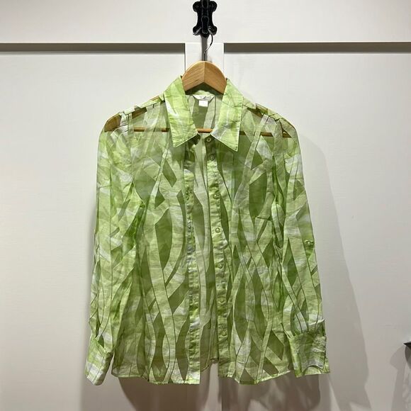 Christopher & banks blouse button up dress shirt size small - Picture 1 of 4